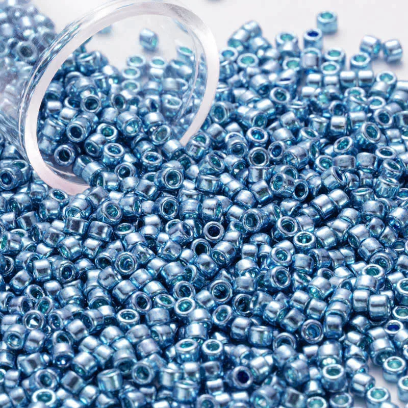 10g/tube 2mm Metallic Cylindrical Beads 10/0 Japanese Loose Spacer Seed Beads for Needlework Jewelry Making Sewing Embroidery