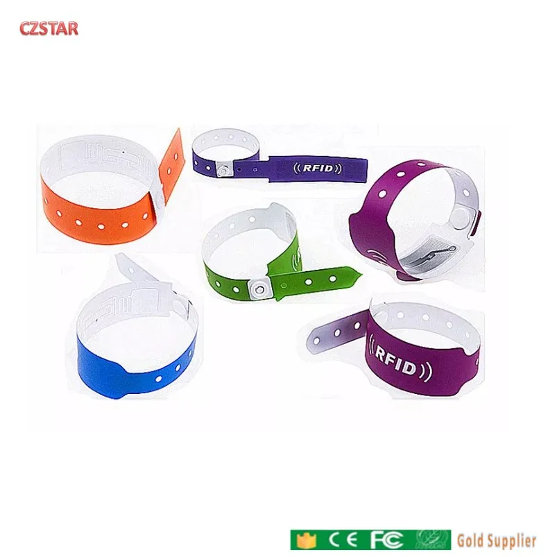 

50pcs Disposable Baby patient Hospital ID UHF RFID Paper PVC reusable silicon rfid uhf Wristband tag for school sport race