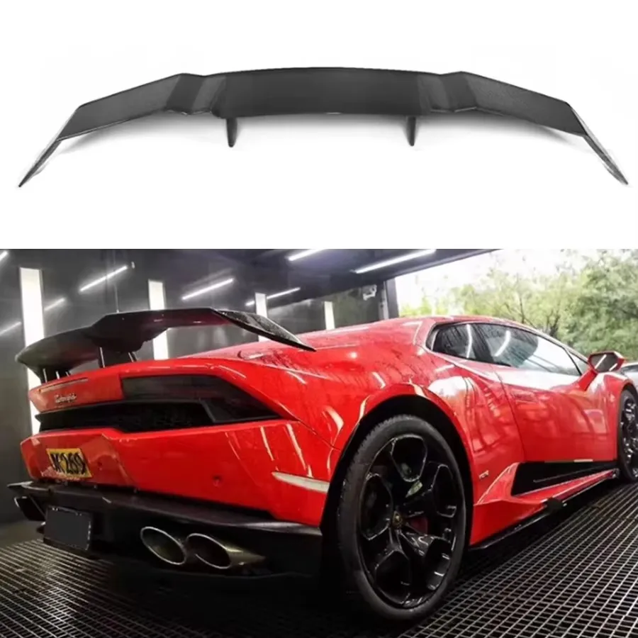 For Lamborghini Huracán LP580 LP610 580 610 carbon fiber Tail fins Rear Spoiler Guide Wing Rear Wing diverter Car Accessories