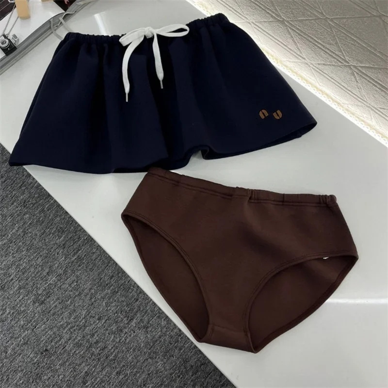 

Sexy Set Skirt Mini Women Clothing M163621 Tie Waist Cotton Design High Quality Spring Summer Streetwear Sweetness Style 2024