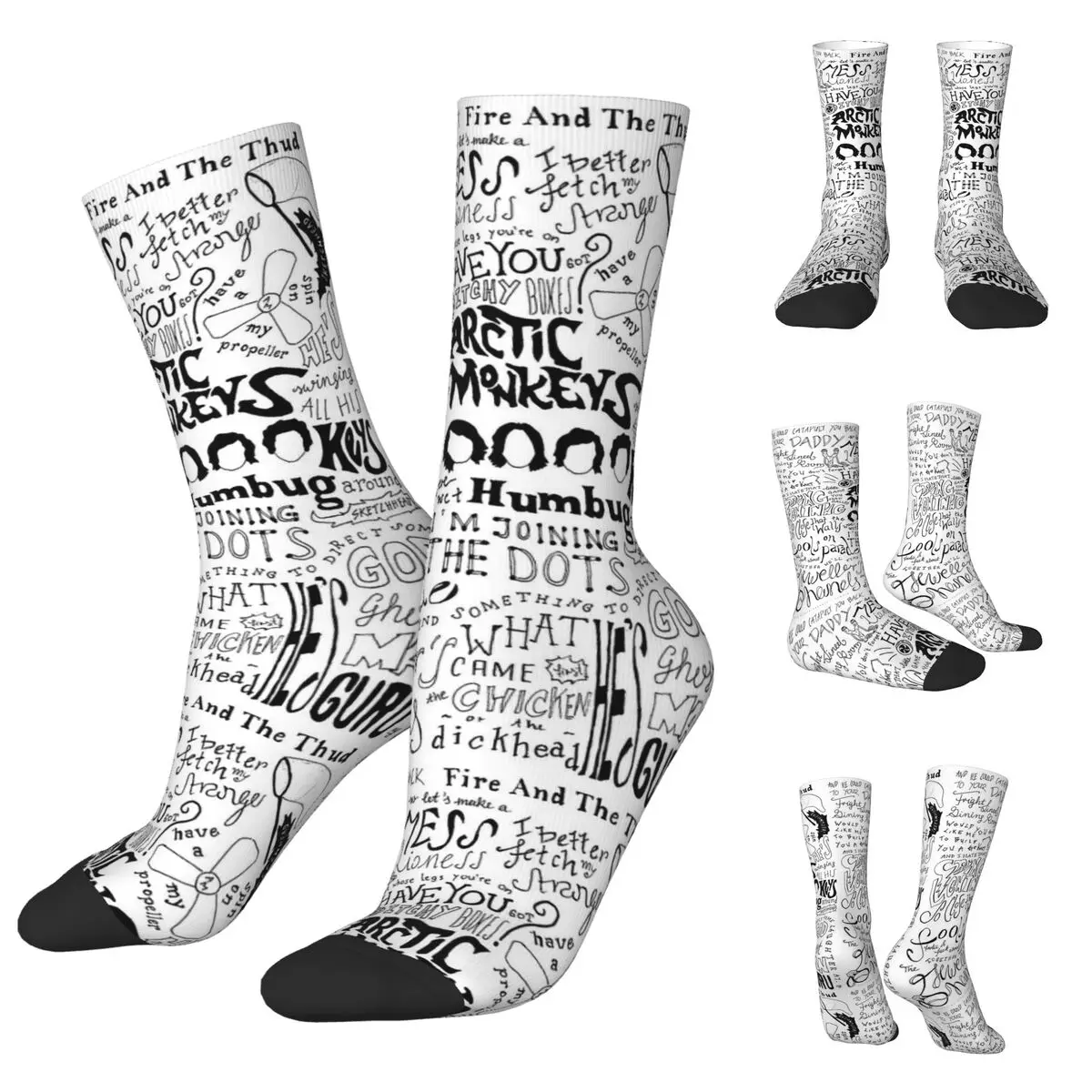 Arctic Monkeys Inspired Men and Women printing Socks,lovely Applicable throughout the year Dressing Gift