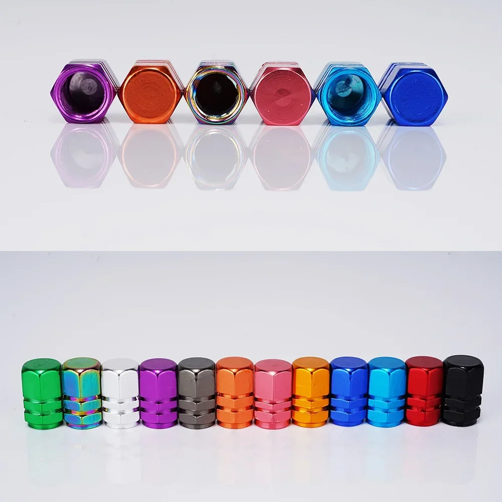 Tire Valve Stem Caps Aluminum Alloy Dustproof Wheel Nipple Cover Decorative Tire Accessories For Cars Motorcycles Bicycle