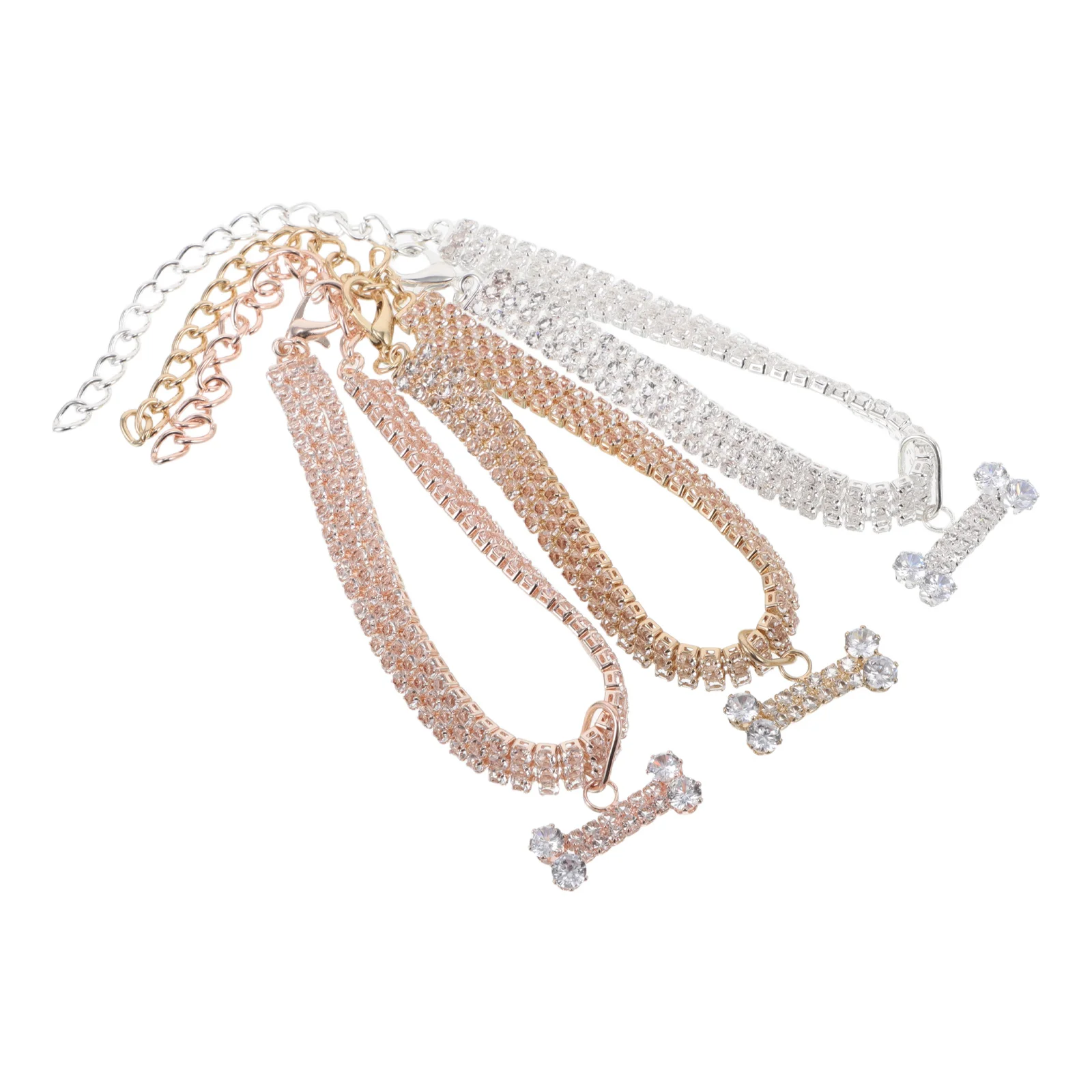 

3 Pcs Pet Collar Dog Jewelry for Small Dogs Necklace Cat Chain Cute Fancy Luxury