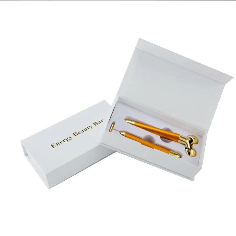 Multi-function Beauty Face Care Device 24k Facial Massage Stick Roller 3D Golden Energy Bar Vibrating Massager for Beauty Tool