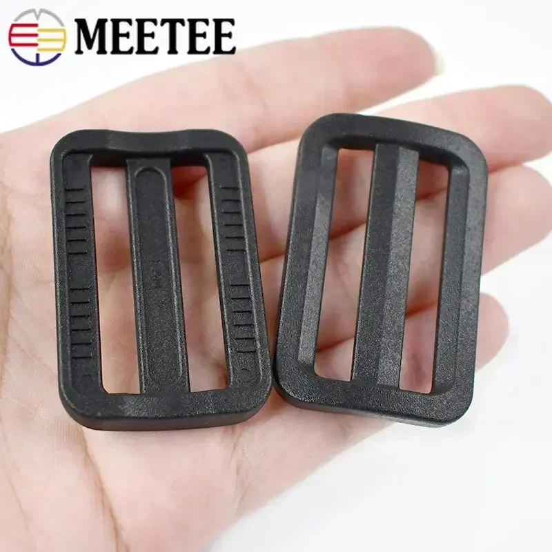 10-100Pcs 20-50mm Black Plastic Slider Tri Glide Adjust Buckles for Backpack Straps Webbing Belt Buckle DIY Luggage Accessories