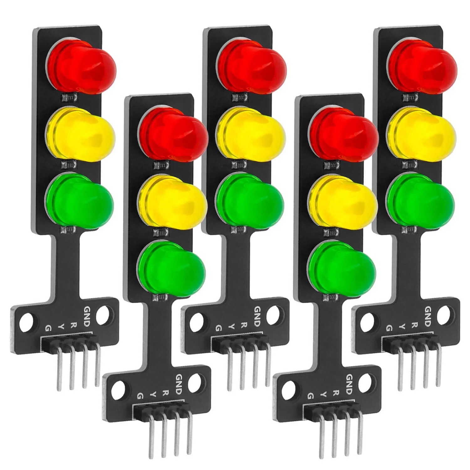 M16K5x LED Traffic Light Module Creative DIY Mini Traffic Light 3.3-5V Compatible with for Arduino