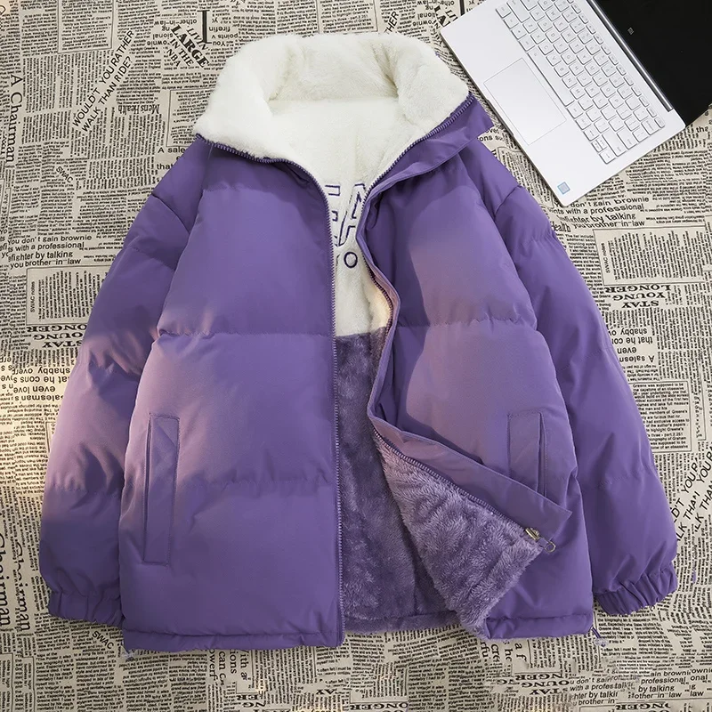 Winter Girls' Lamb Fleece Jacket Comfortable and Warm Dopamine Design Sweet and Versatile Coat Double Sided Wearable Design Top