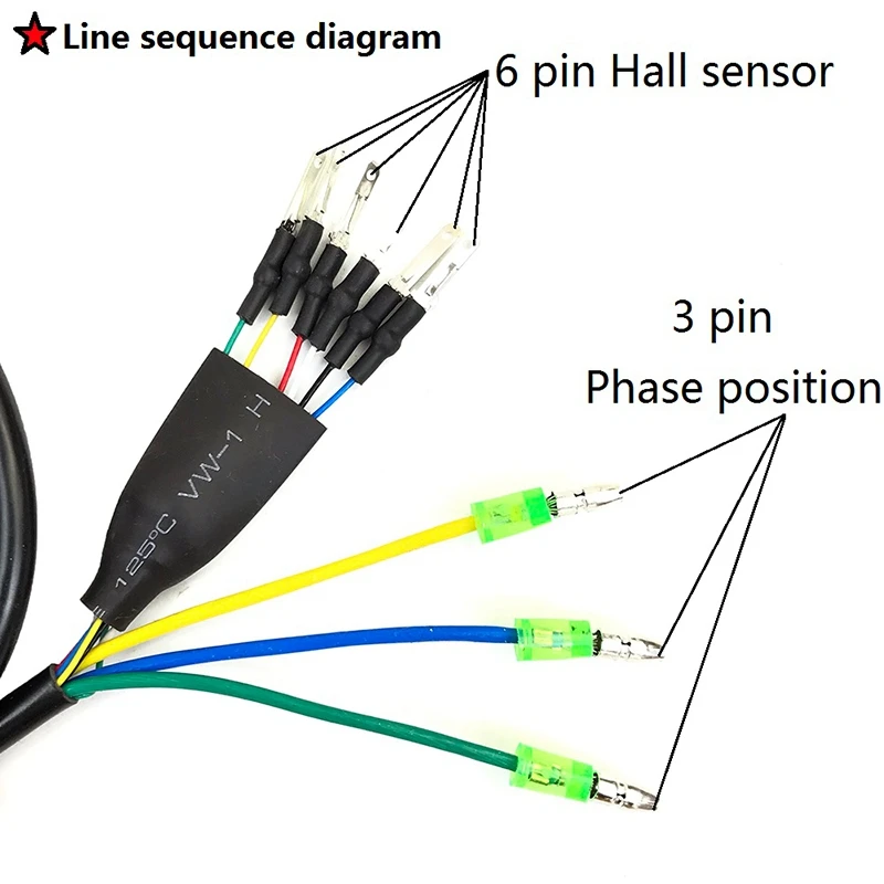 1Pcs 60Cm E-Bike 9Pin Motor Convert Extension Cable Cord Waterproof Connector For Bafang Front Rear Wheel Hub Motors