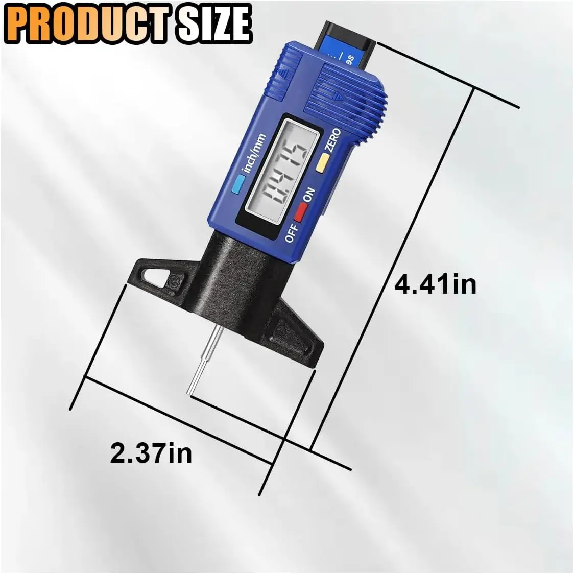 LCD-display bandenprofieldieptemeter, autoband digitale meetinstrument met inch MM-conversie, bandenslijtagemeter loopvlakcontrole