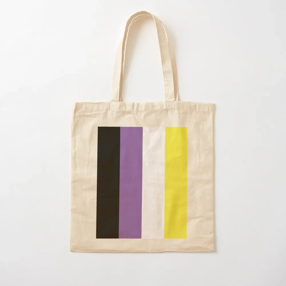 

Non-Binary Pride Flag Vertical Tote Bag custom fabric bag Women's handbag Large bags for women Tote Bag