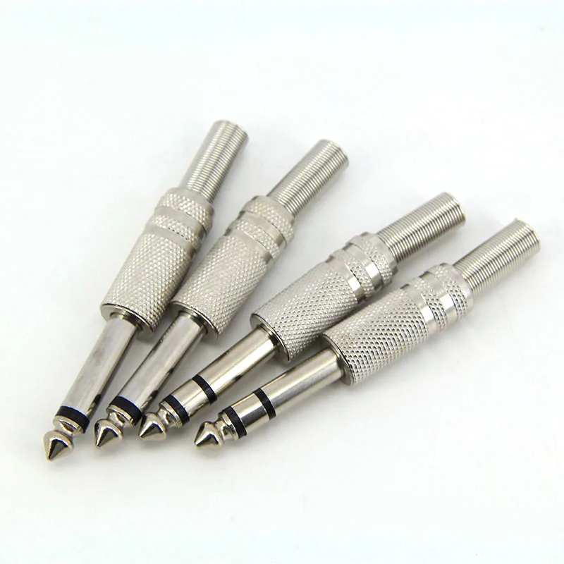 Conector de audio jack estéreo mono macho para soldar profesional - imagen 2