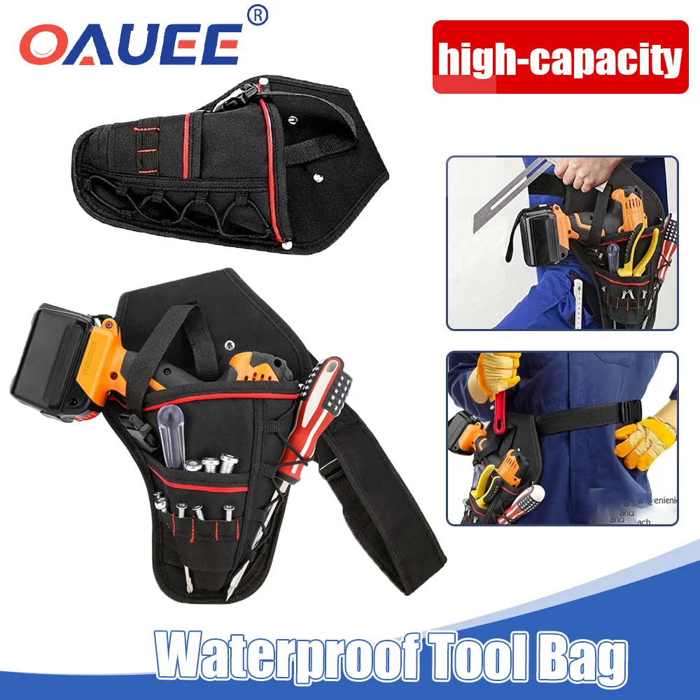 

Waterproof Drill Set Tool Waist Bag Wrench Hammer Screwdriver Electric Tool Multifunctional Storage Household Hand Tools Bag