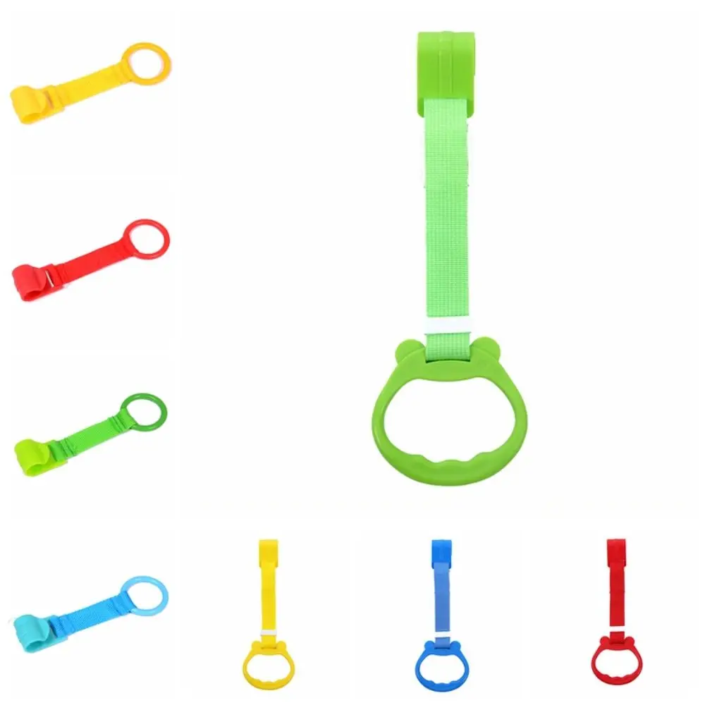 Stroller Toy Ring Baby Pull Ring Hanging Ring Plastic Baby Crib Hooks Solid Color Hand Pull Ring Pull Ring for Playpen