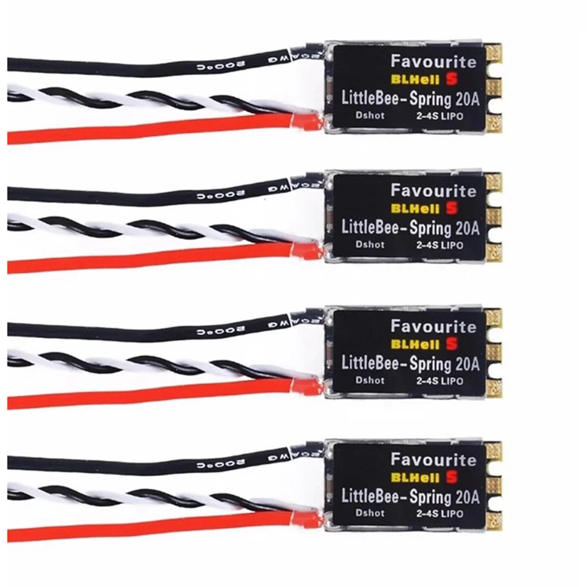 4PCS 20A ESC BLHeli-S Electronic Speed Controller Support DSHOT600 for FPV RC Drone Multicopter Quadcopter