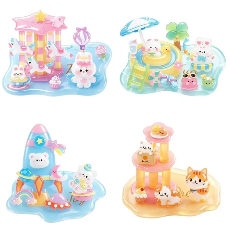3D Stacked Crystal Stickers Cute Animal Print No Residue Removable Decals for Kids DIY Craft Scrapbooking Decor