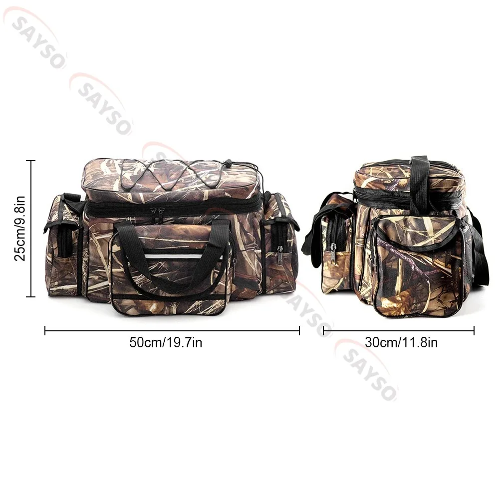 Neue Große Angelzubehörtasche Wasserdichte Angelausrüstung Aufbewahrungstasche Outdoor Reise Jagd Schultertasche – Detail 8
