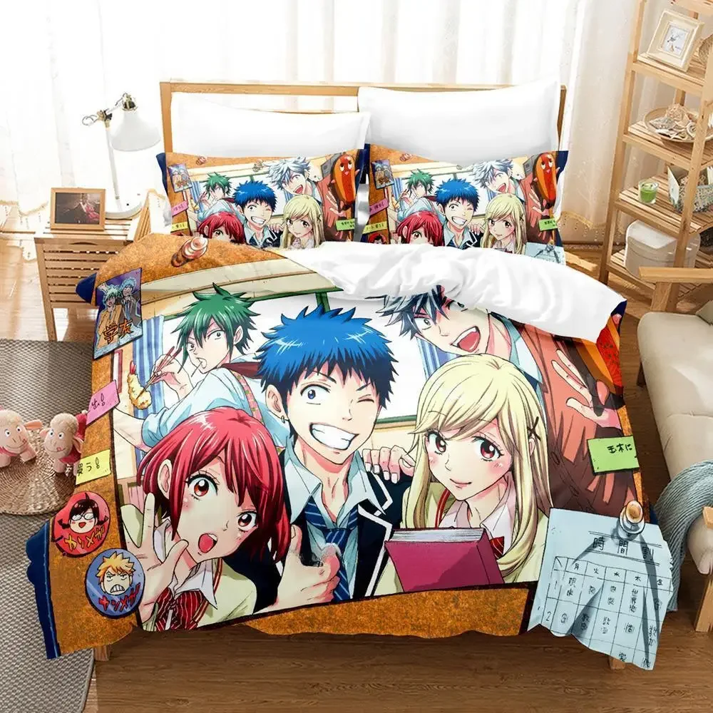 Yamada-kun and the Seven Witches Bedding Set Cartoon Anime three-piece set Adult Kid Bedroom Duvet cover Sets 3D Kawaii Girls