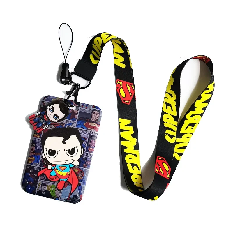 Marvel Series Card Holder Set, Titular do cartão de estudante dos desenhos animados, Passe do cartão do campus, Pendure Acessórios, Brinquedos