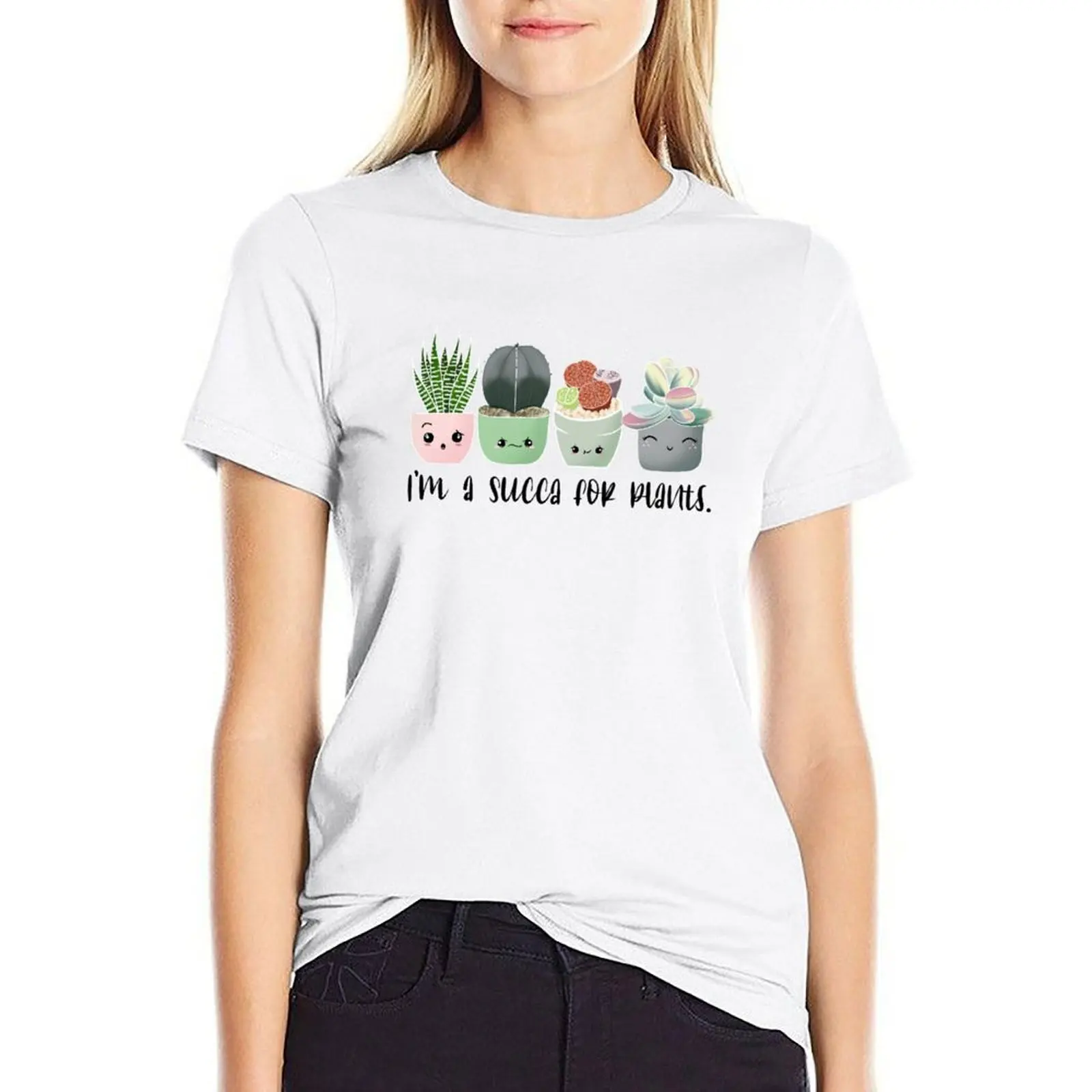 

I’m a succa for plants T-shirt anime clothes Blouse summer top western t-shirt dress for Women