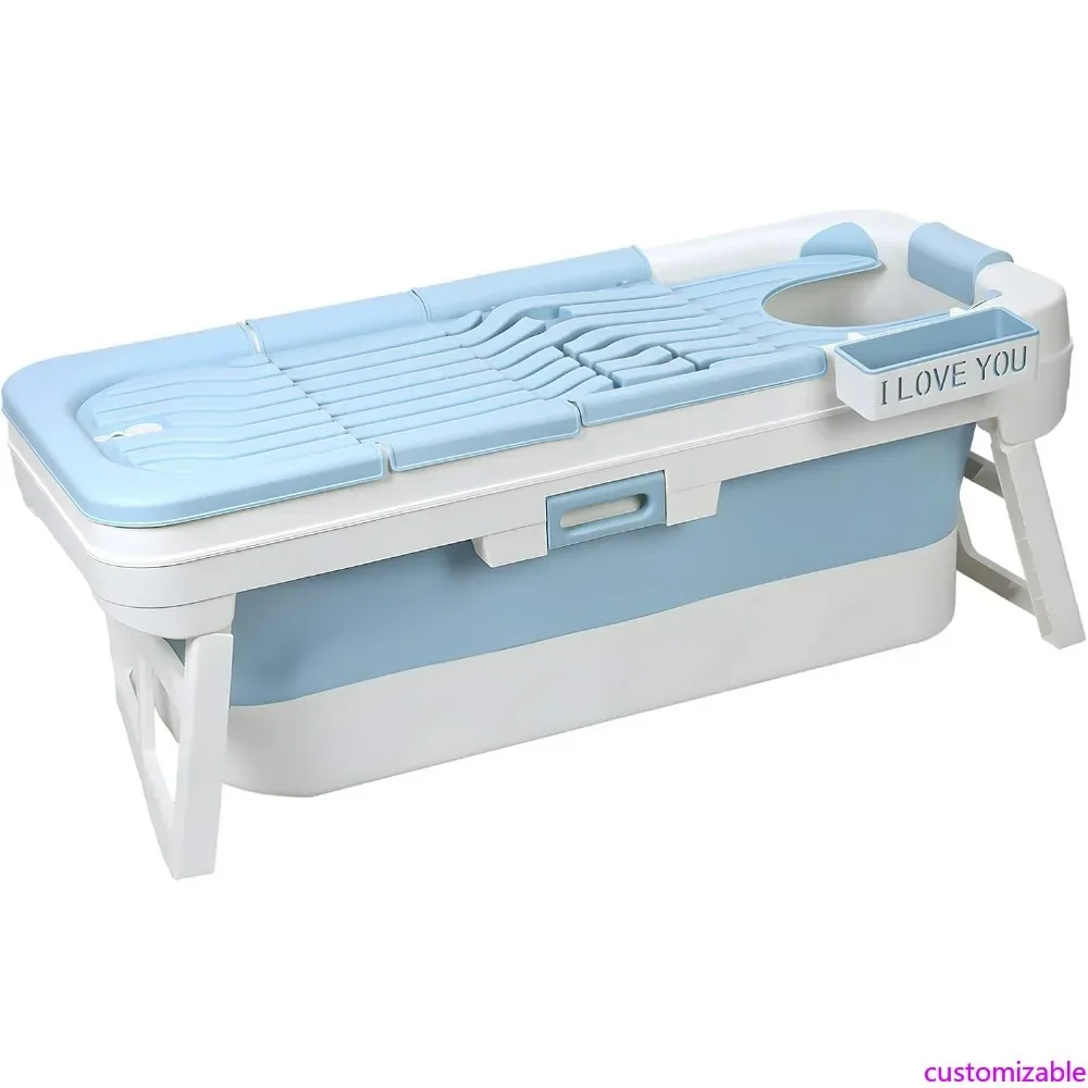 

Портативная ванна для взрослых, складная ванна 51 дюйм, эргономичная отдельностоящая складная ванна для взрослых