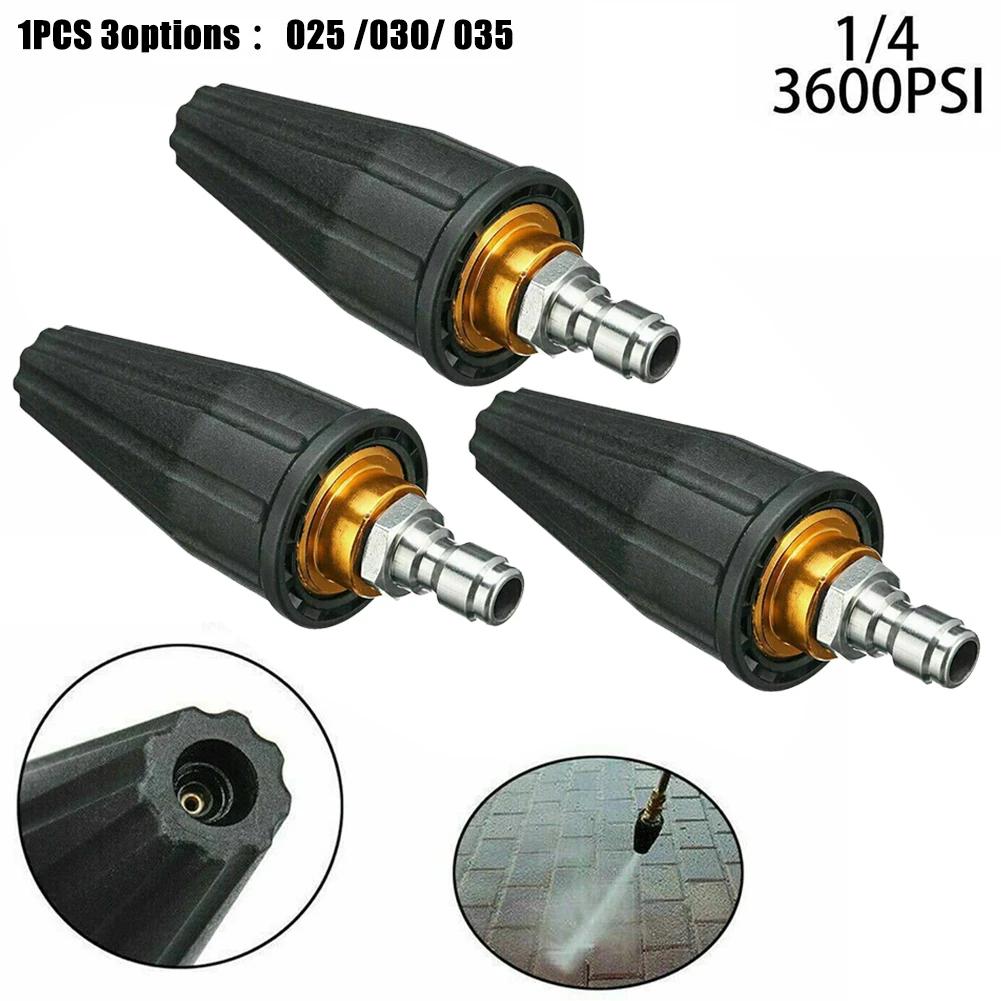 High Pressure Washer Rotating Turbo Nozzle 3600PSI 2.5-3.5GPM 1/4 Quick Connect Washer Cleaner Accessory Intense Clean