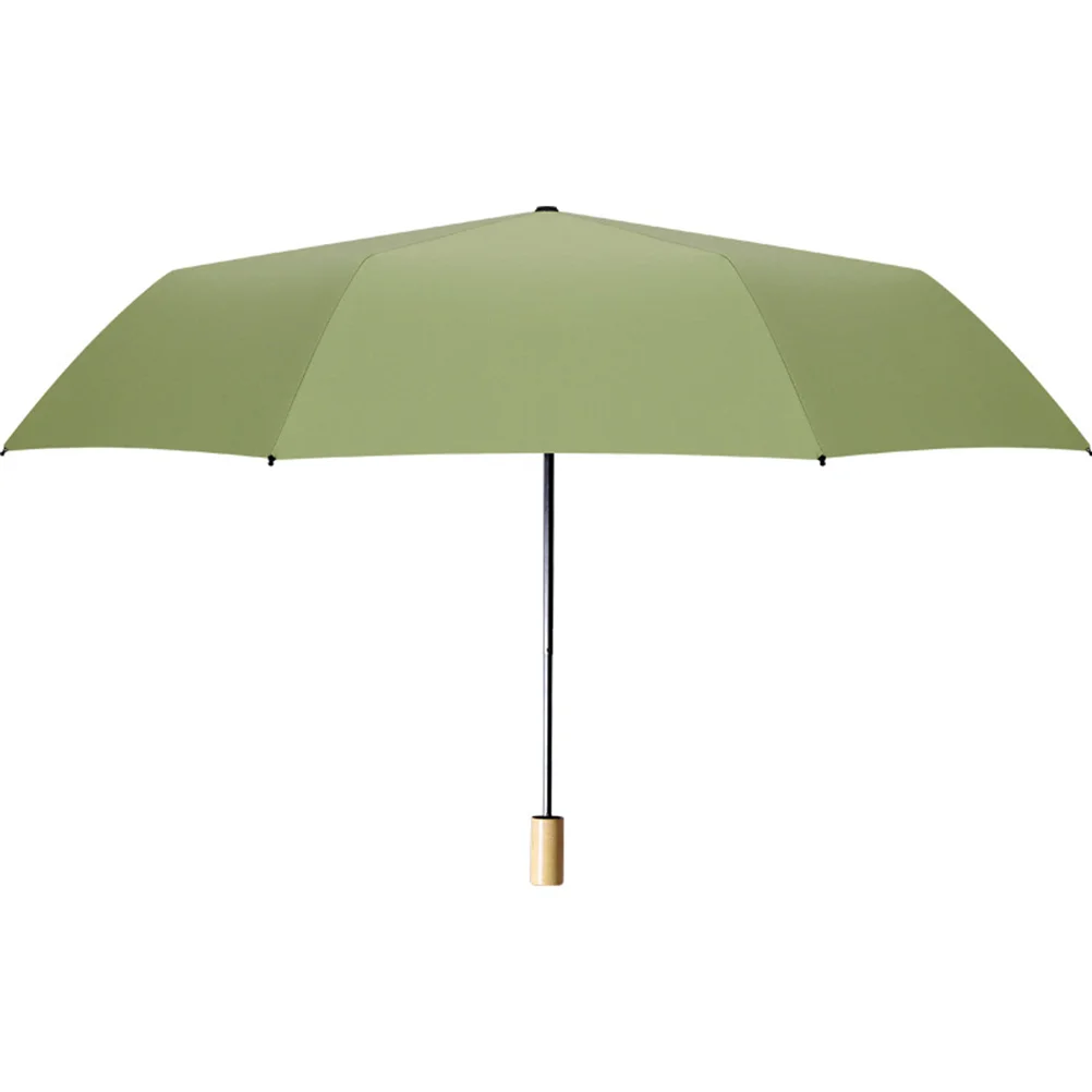 1 Pc 3 Section Folding Umbrella Sun Rain Double Use Umbrella Portable Sunshade Ultraviolet-Proof Umbrella (Green)