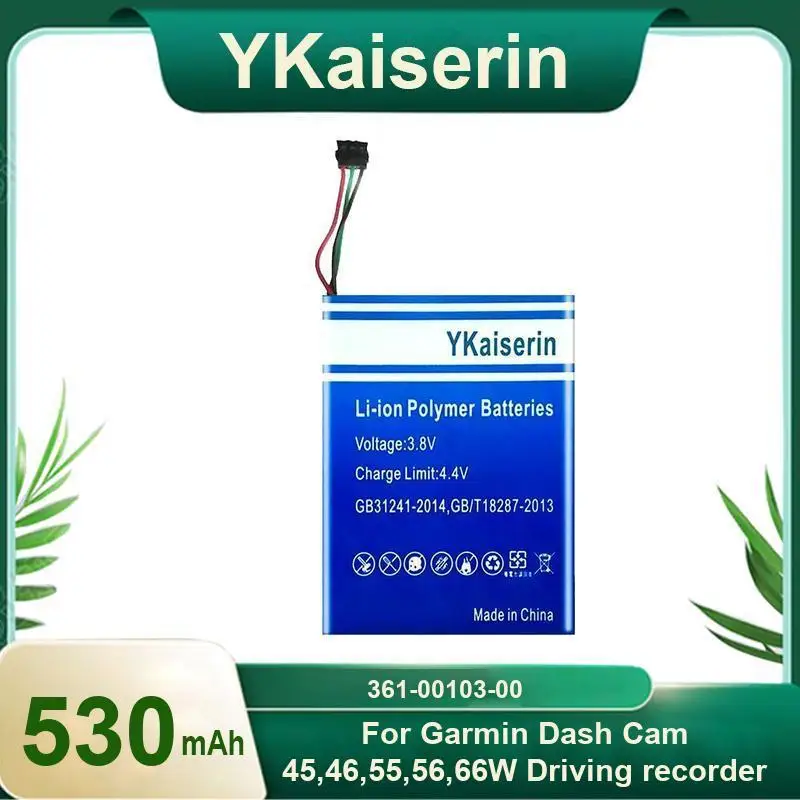 

Для Garmin Dash Cam 45,46,55,56,66 Вт записывающее устройство для вождения 361-00103-00 530 мАч портативный аккумулятор