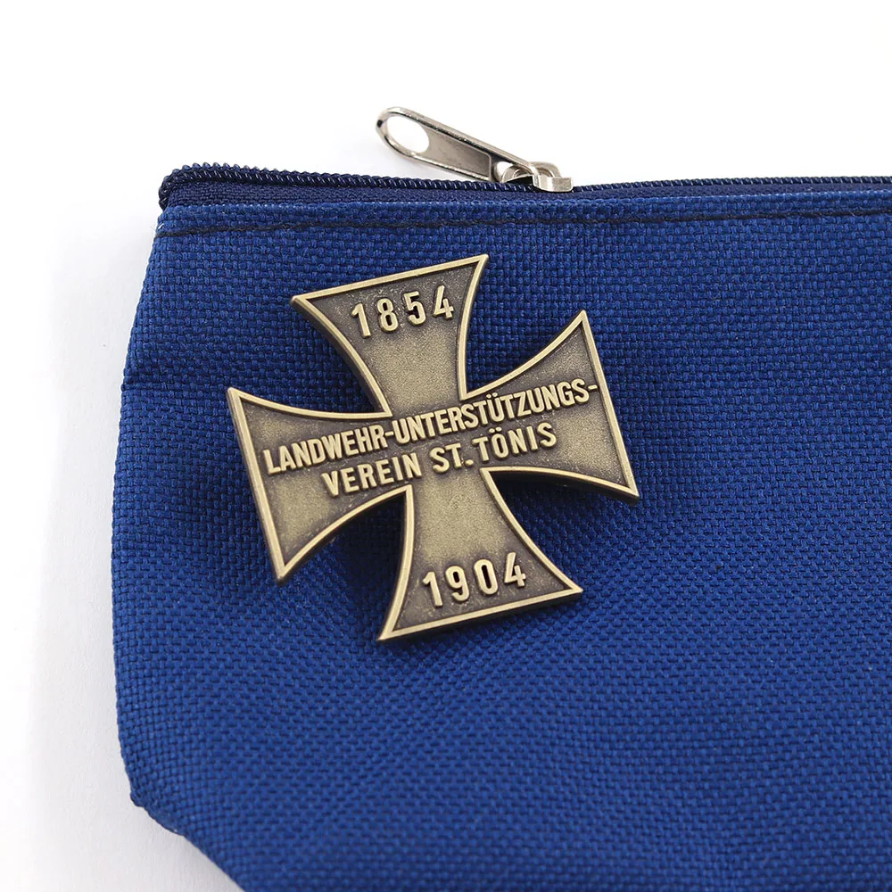 Vintage German Iron Cross Brooches 1854-1904 Landwehr Military Medal Badge Retro Maltese Cross Lapel Pins Men Suit Accessories - view 4