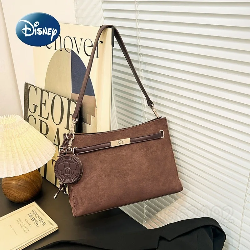 Disney Mickey New Women's Handbag Luxury Brand Fashion Women's Shoulder Bag Retro Cartoon Casual Women's Bag High Quality