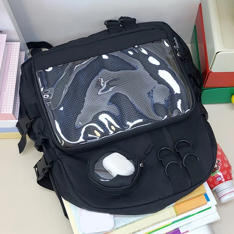 Itabag mochila para exibição pinos linda mochila escolar estudante mochila estilos japoneses mochila capacidade