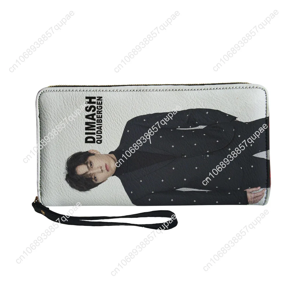 Dimash Qudaibergen Custom Wallet Purse Mens Womens Teenagers Zipper Long Wallets Double Print  Portable Wallet Gift Bag