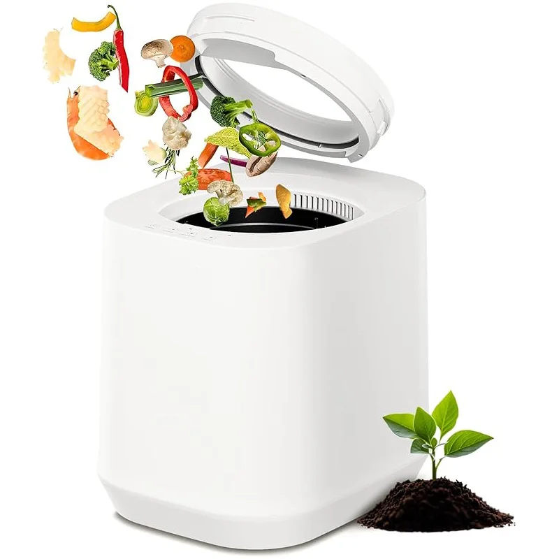 4L Electric Stainless Steel Kitchen Waste Disposal Machine Household Continuous Automatic Drying Waste Management Compost