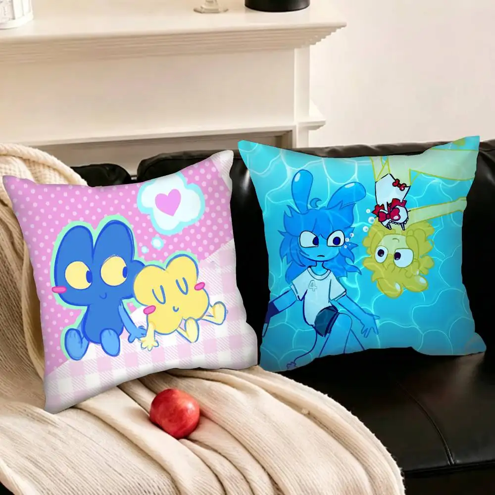 B-BFDI Four and X 4x  Various Sizes Square Pillowcase For Car Home Bedchamber Decor