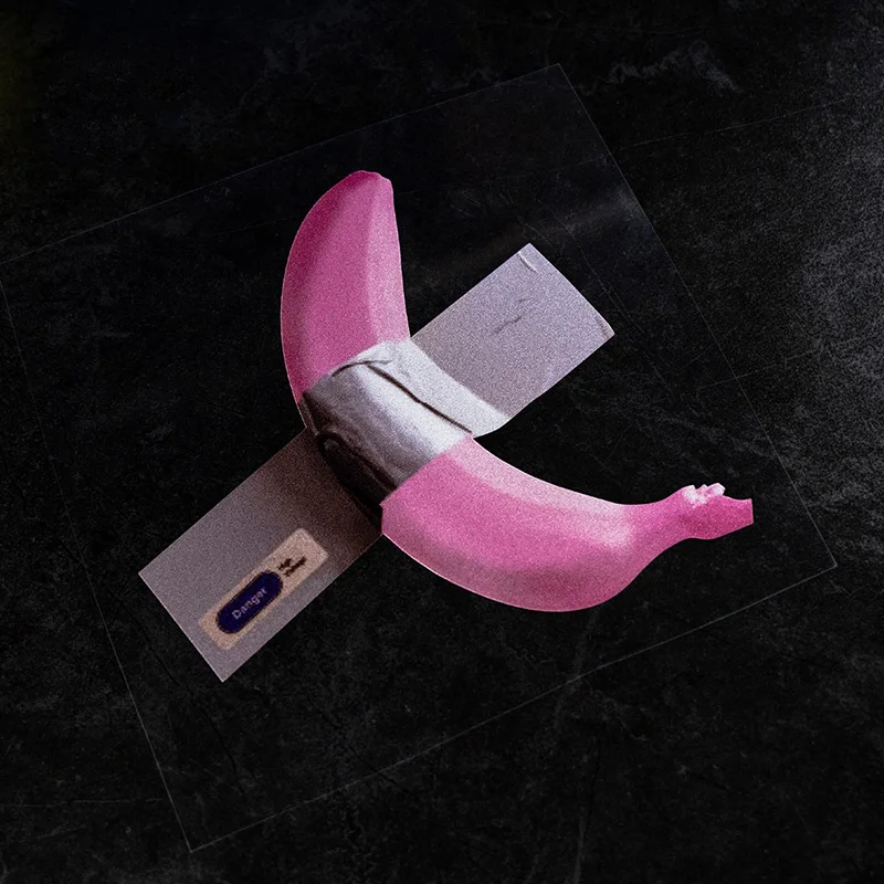 Pegatinas reflectantes impermeables de plátano rosa divertidas coche - imagen 5