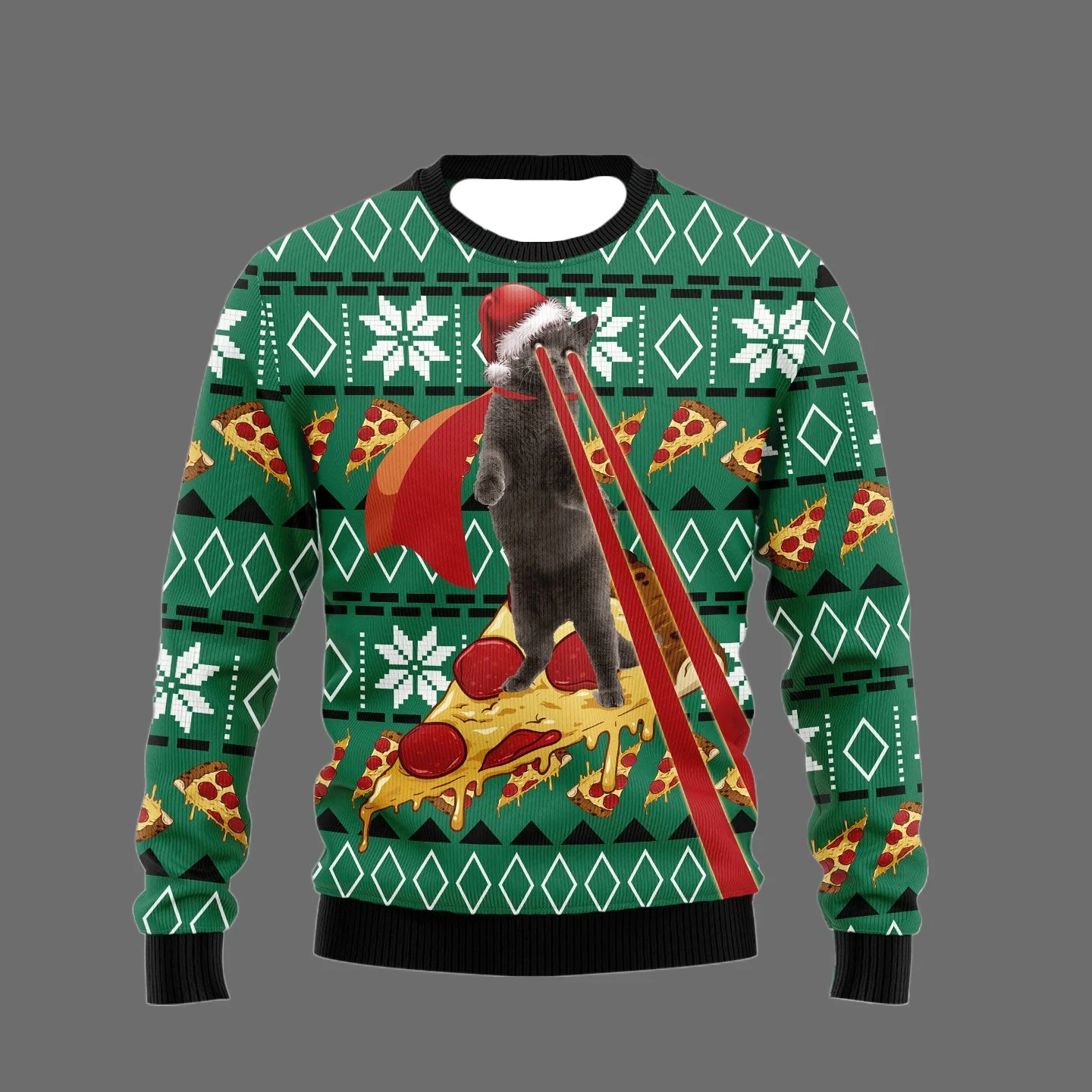 2026 Women Cute Cat Graphic Sweatshirts Harajuku Fashion Ugly Christmas Sweater Funny Unisex Long Sleeve Pullovers Sweatshirt