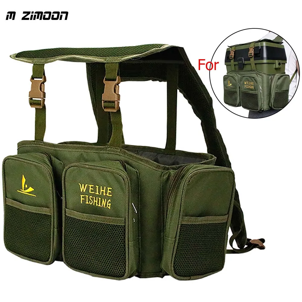 

Fishing Backpack For Seat Box Nylon Bait Box Storage Bag Multifunctional Backpack For Fishing Bucket Stool Bait Box Carrier