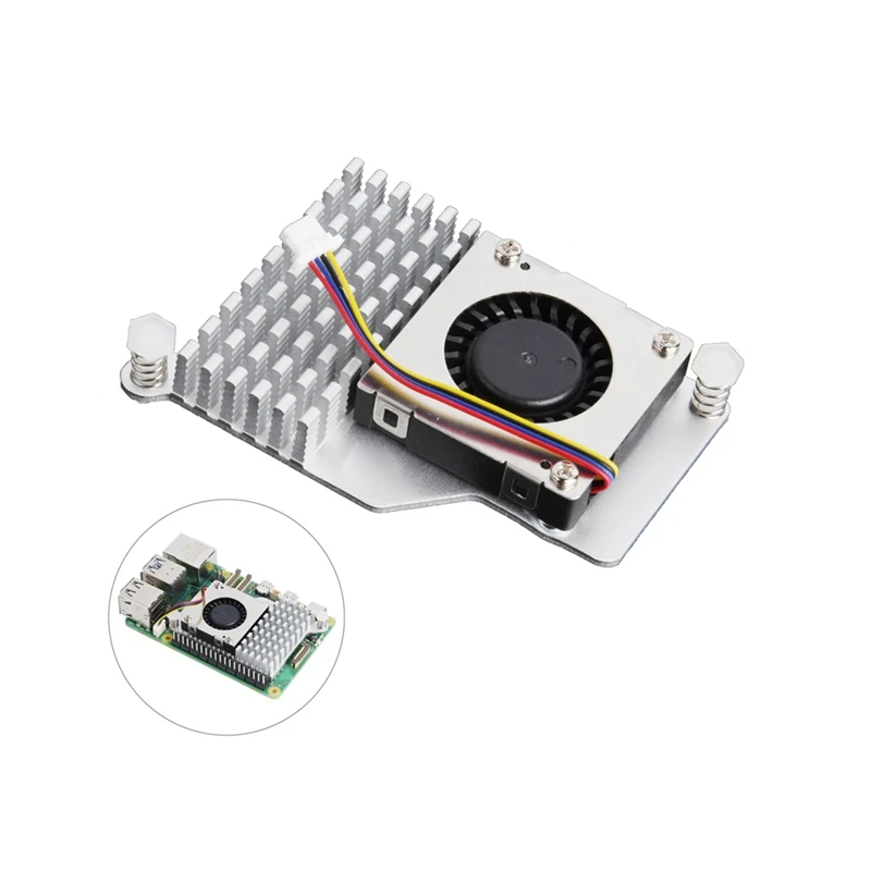 New Official Active Cooler Cooler Fan Anodized Aluminum Heatsink DC 5V Support PWM Speed Control For Raspberry Pi 5