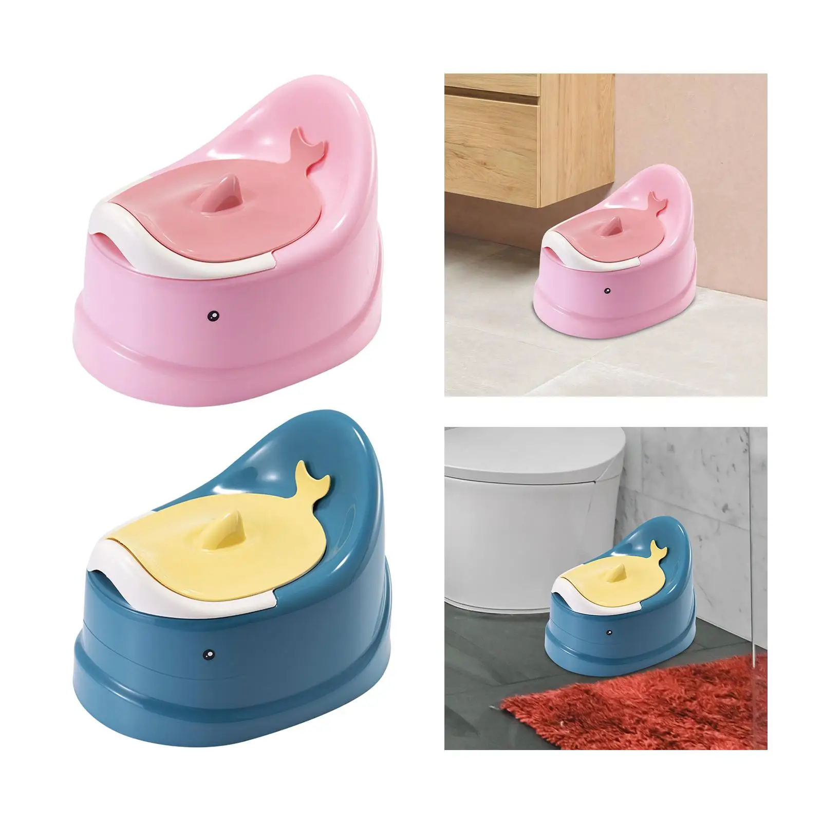 Orinal de entrenamiento para ir al baño, fácil de limpiar, antideslizante, portátil, interior, Adorable para niños pequeños, niñas, niños, orinal para bebé, asiento para orinal para niños