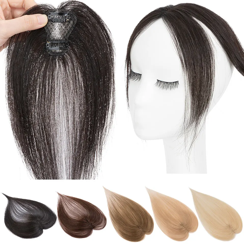 

Зажим SEGO в челке 360° ° 3D челка, 100% настоящая заколка для человеческих волос, челка с боковым пробором, заколка для наращивания волос на топпе для женщин