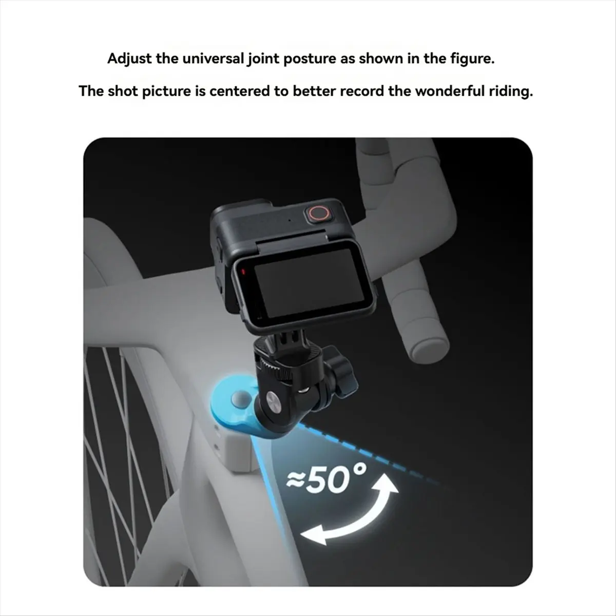 

Комплект креплений для велосипеда AD45 для Insta360 X3, X4, Ace - съемная крышка, простая установка, прочный кронштейн