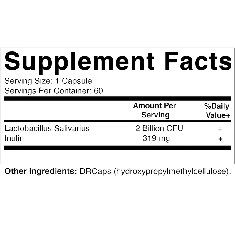 كبسولات لاكتوباسيلوس ، فيتامين لاكتوباسيلوس ، دعم ضخمي ، مصنوع من ألياف إنبولون بريبيوتيك ، 60 كبسولة د ، 2 ساعة