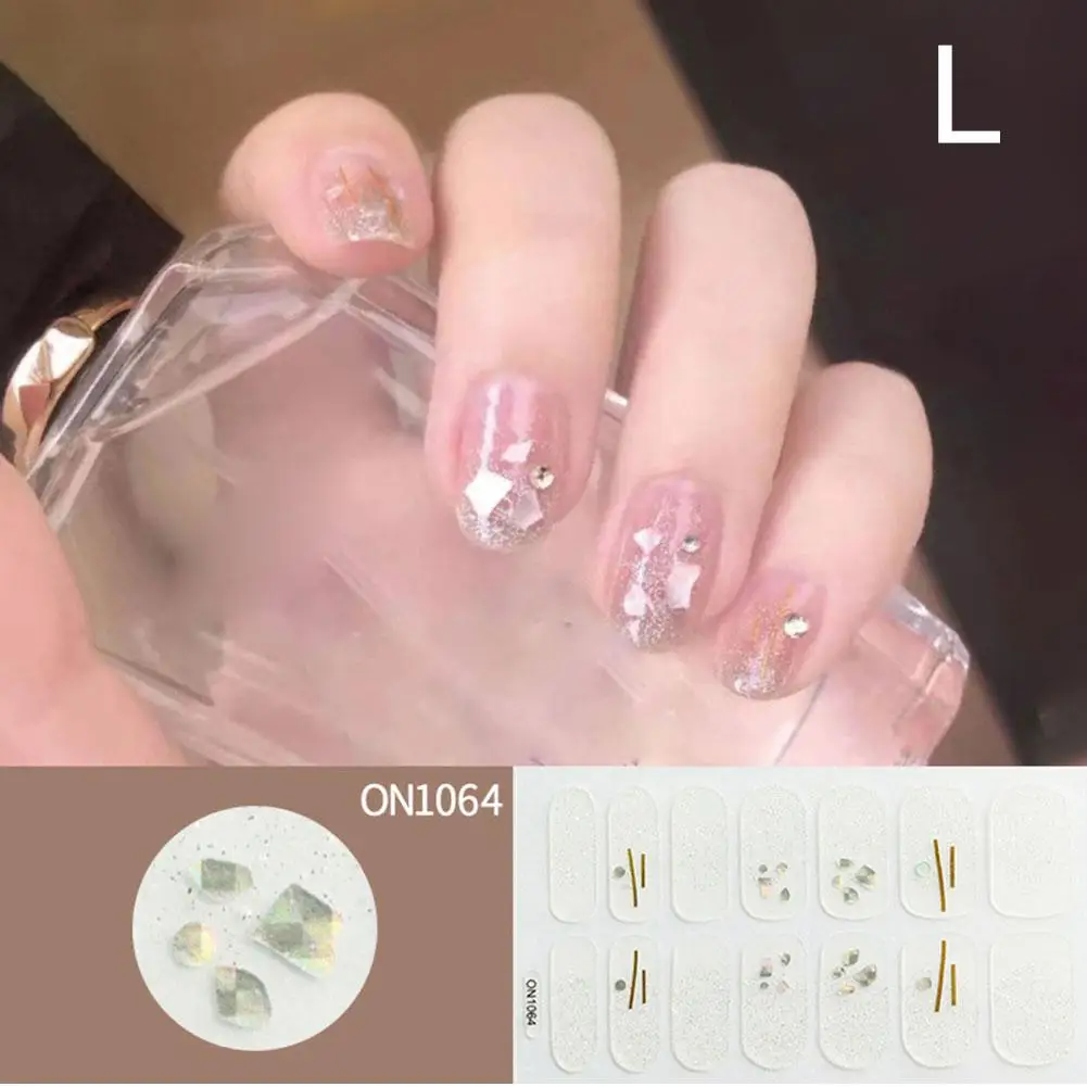 Fashion Transparent Cat Magnetic Semi Cured Gel Nail Stickers UV/LED Baking Lamp Gel Nail Paste Wraps Gel Polish Color Design