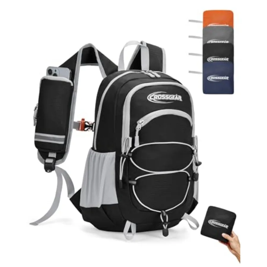 

24L Hiking Backpack, Lightweight Foldable Packable Daypack with RFID Pocket, Multi-Pocket, Nylon Small Travel Backpack, Water R