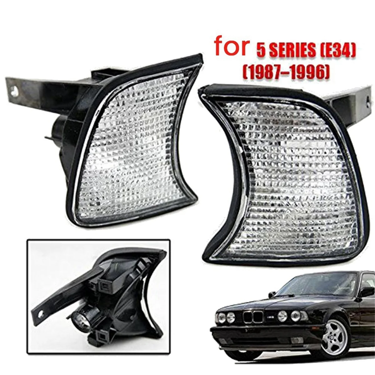 الكلاسيكية السيارات بدوره أضواء الإشارة أضواء المؤشر أضواء زاوية لسيارات BMW 5 Series E34 1987-1996 63131384033 63131384034