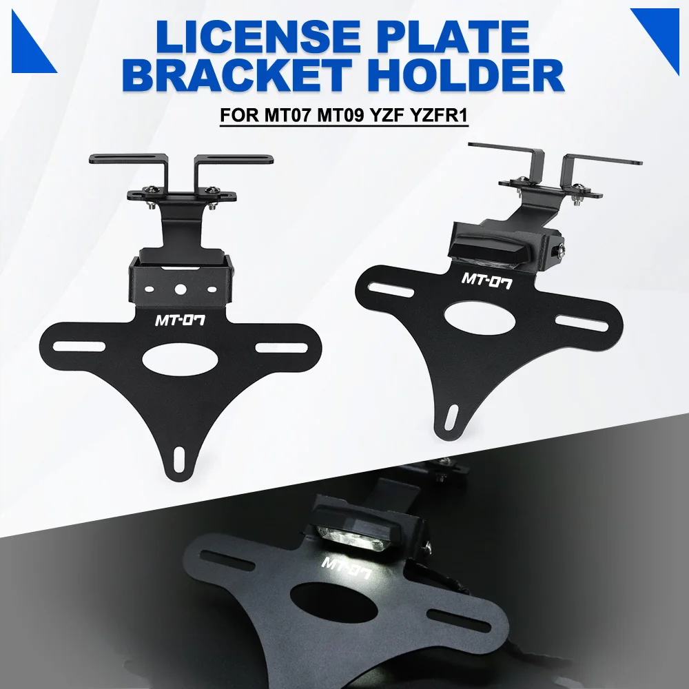 

FOR Yamaha MT07 MT09 YZF YZFR1 YZFR3 YZFR6 Adjustable License Plate Holder Bracket Rear Tail Tidy Fender Eliminator Kit MT-07