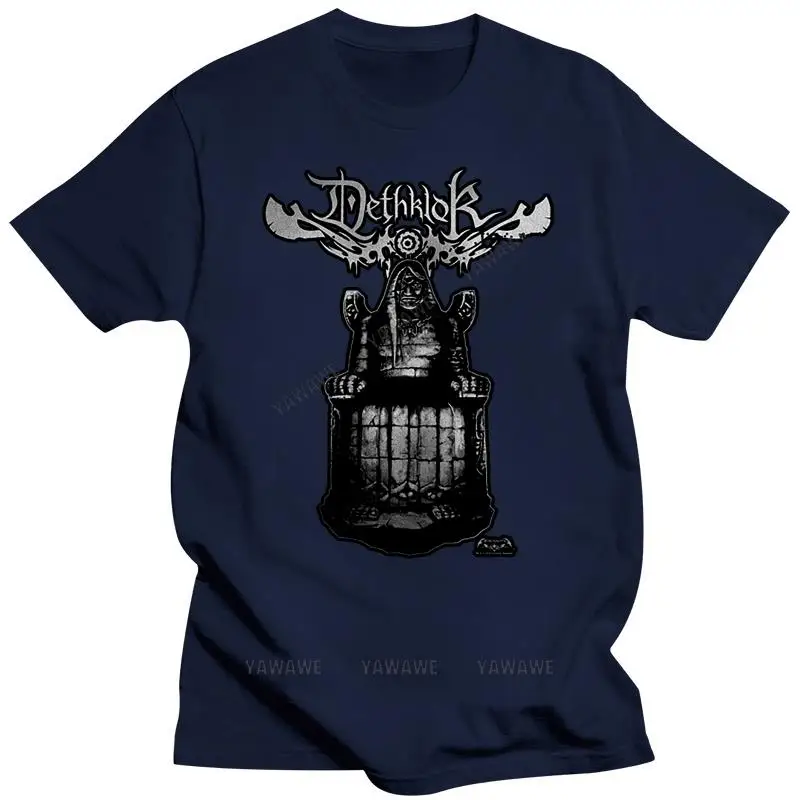 Men's cotton tee shirts Metalocalypse Dethklok Statue Officially Licensed Adult Swim T-Shirt Adult Large Size brand Tee-Shirt