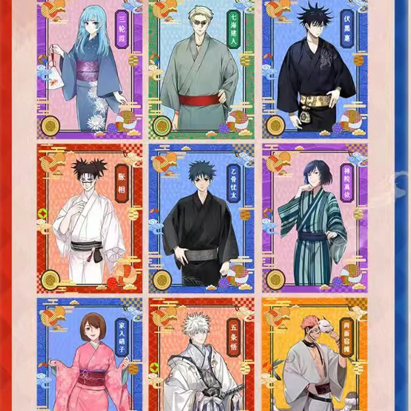 Cartas de colección de Jujutsu Kaisen, cartas coloridas de acrílico, Donggushe Wave2 Momoyama Samurai Yukata, venta al por mayor