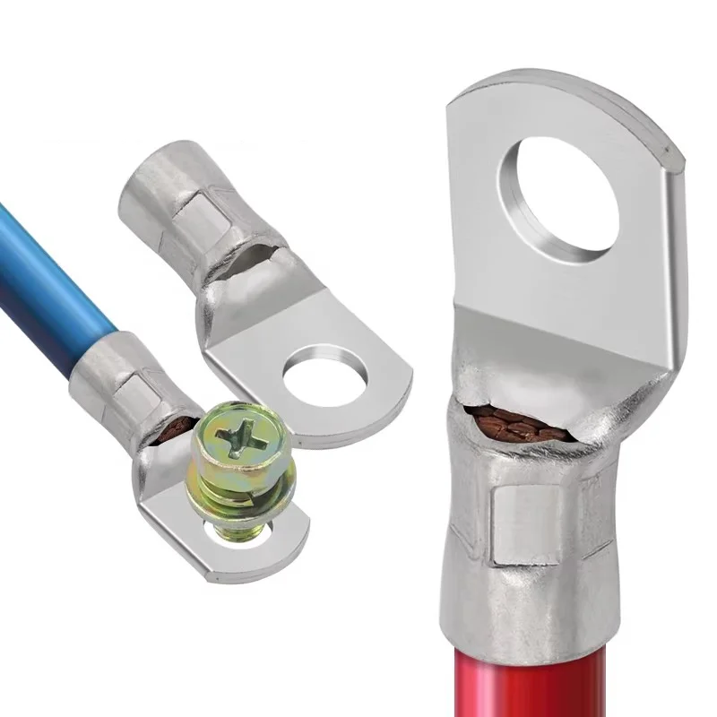 10-100PCS Heavy Duty Wire Lugs Connectors Tinned Copper Bolt Hole SC Ring Tubular Terminals Battery Cable Ends Crimp Terminal