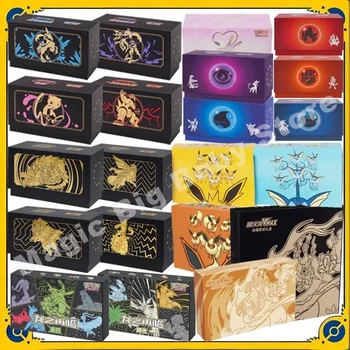Genuíno original pokemon cartas de negociação jogo ptcg coleção chinesa caixa de presente reabastecer saco fortalecer saco aniversário presente da criança