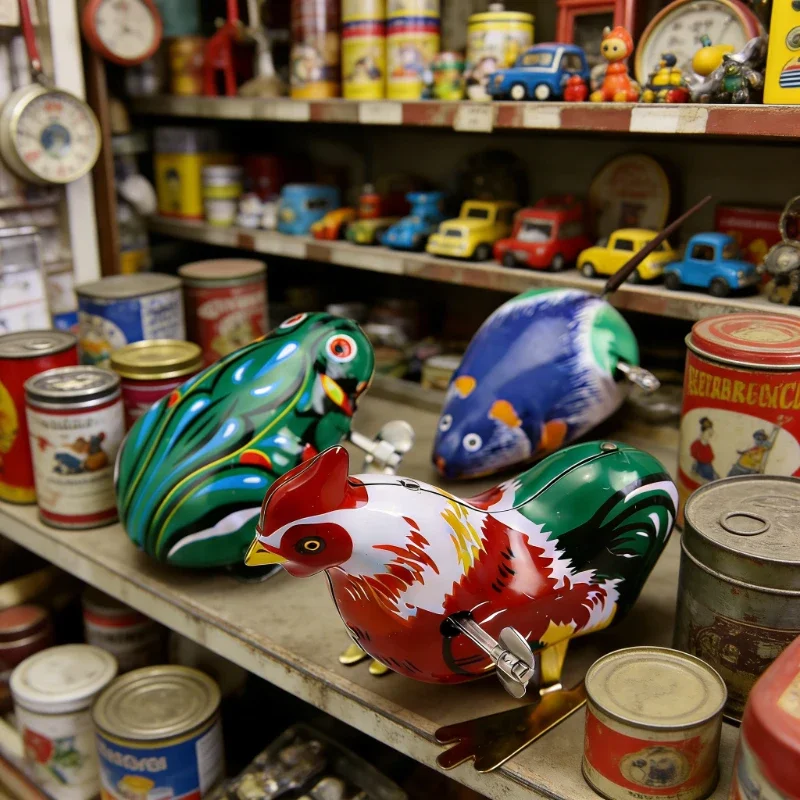 

Металлические заводные игрушки: лягушка, кролик, мышь, бабочка. Ностальгические призы для детских игр TMZ